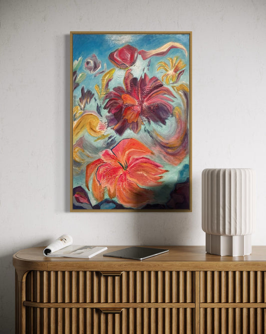 "Aphrodite’s Drift", Original Oil Painting (Framed)