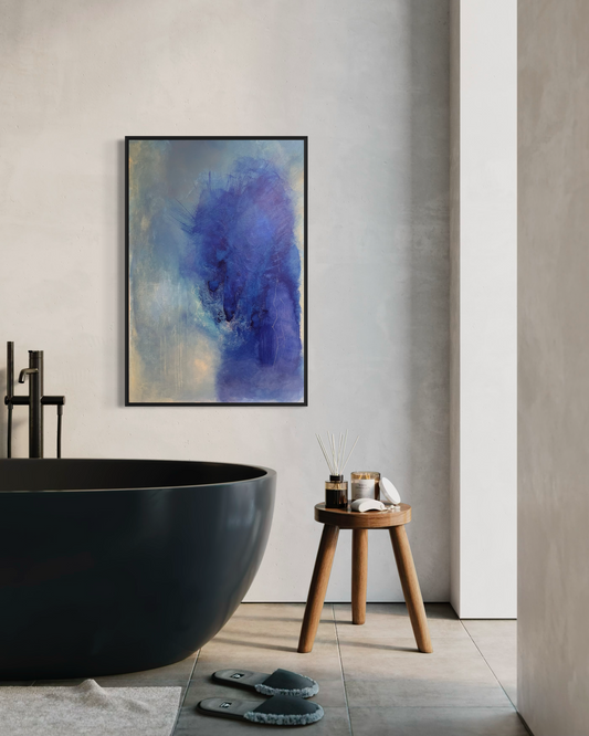 "Blue Radiance", Original Painting (Framed)