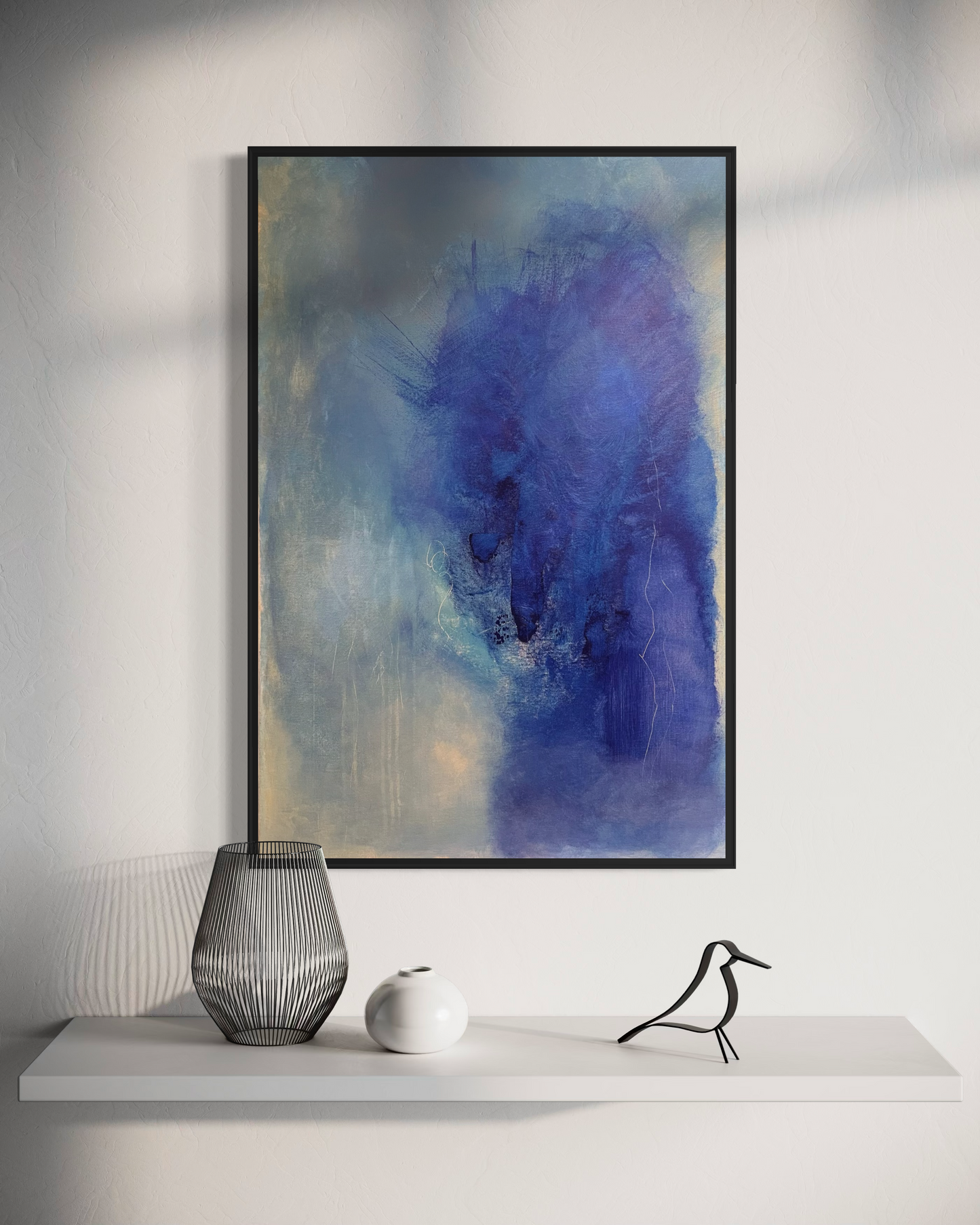 "Blue Radiance", Original Painting (Framed)