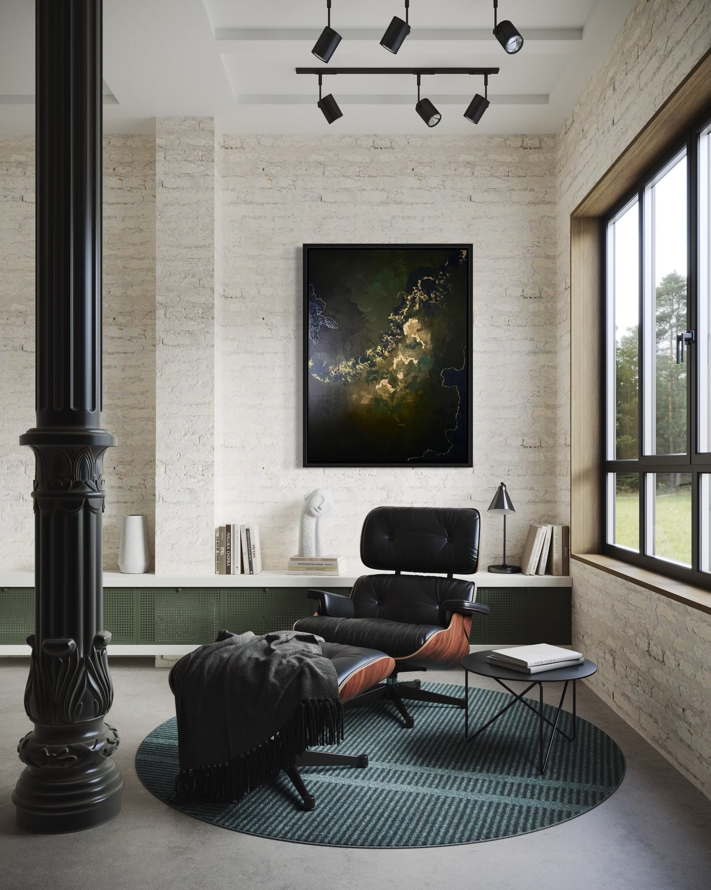 "Down There", Original Painting (Framed)
