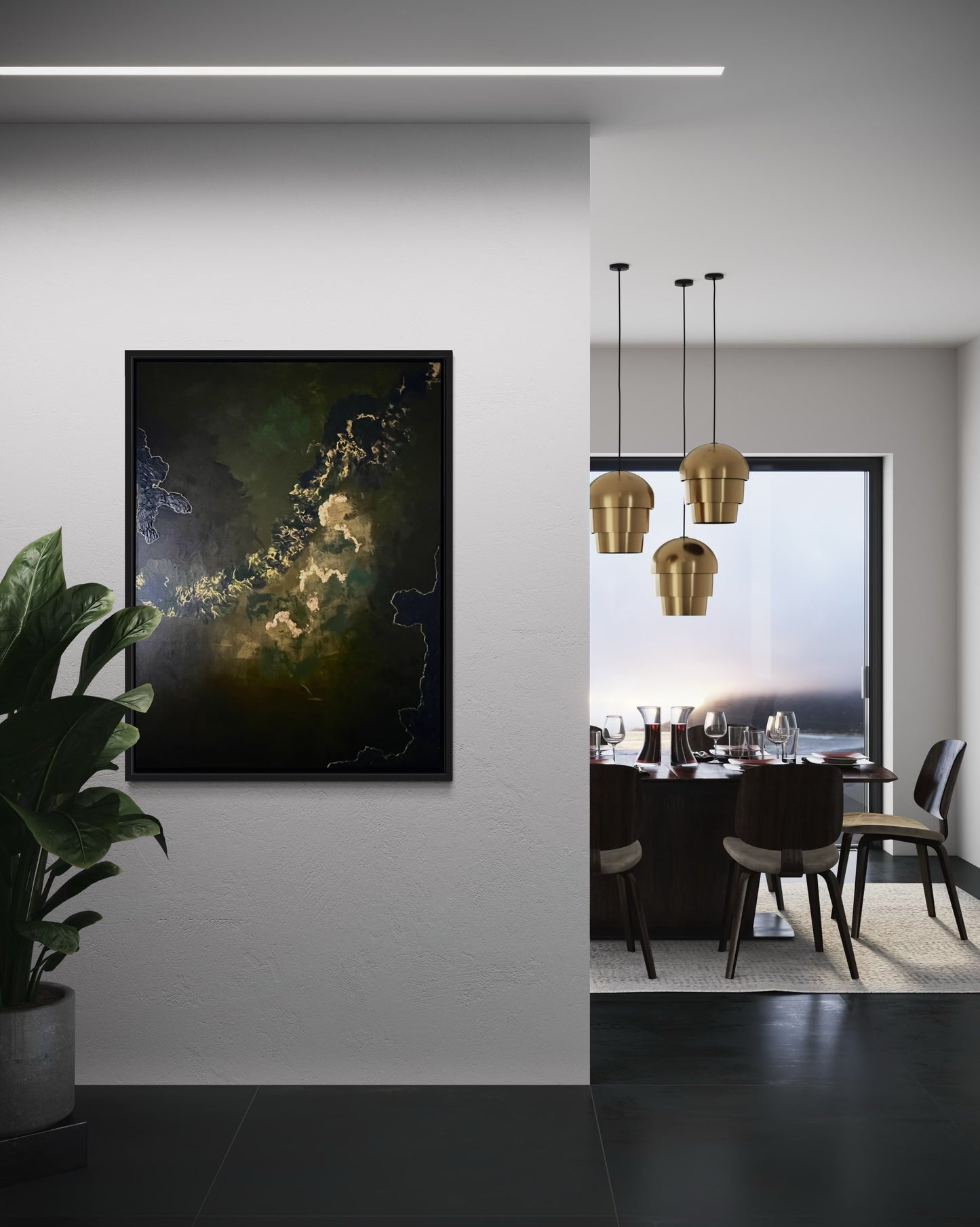 "Down There", Original Painting (Framed)