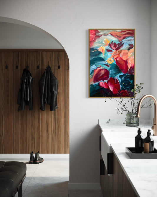 "Neptune's Lullaby", Original Oil Painting (Framed)