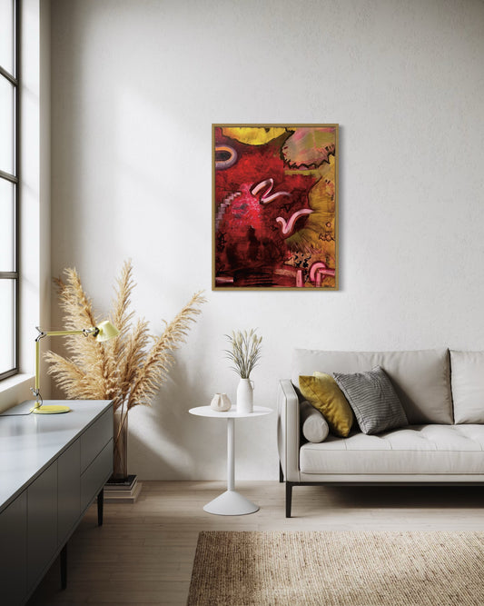 "The Ceremony of First Light", Original Painting (Framed)