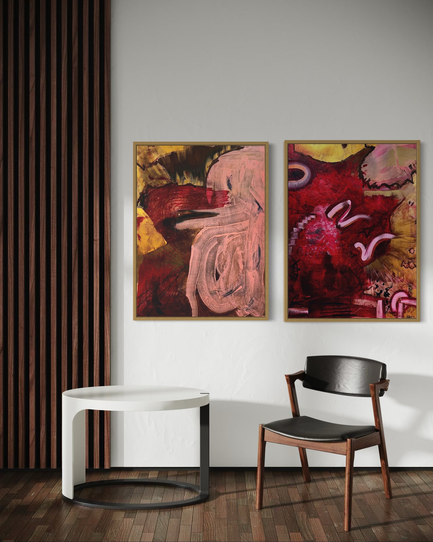 "Ritual of Light and Shadow", Original Painting (Framed)