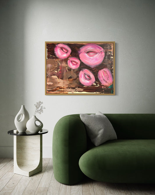 "Whispers in the Sand", Original Painting (Framed)