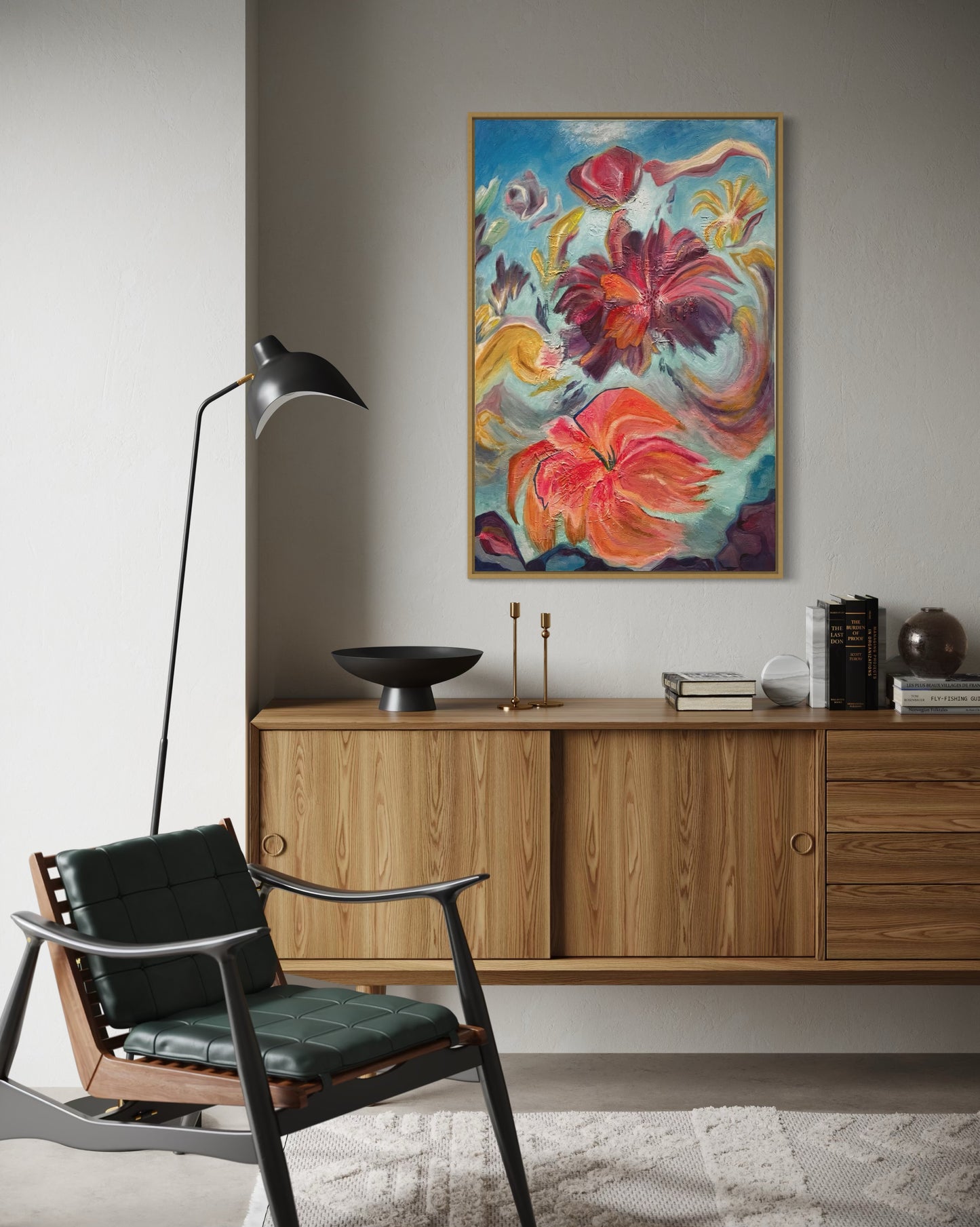 "Aphrodite’s Drift", Original Oil Painting (Framed)