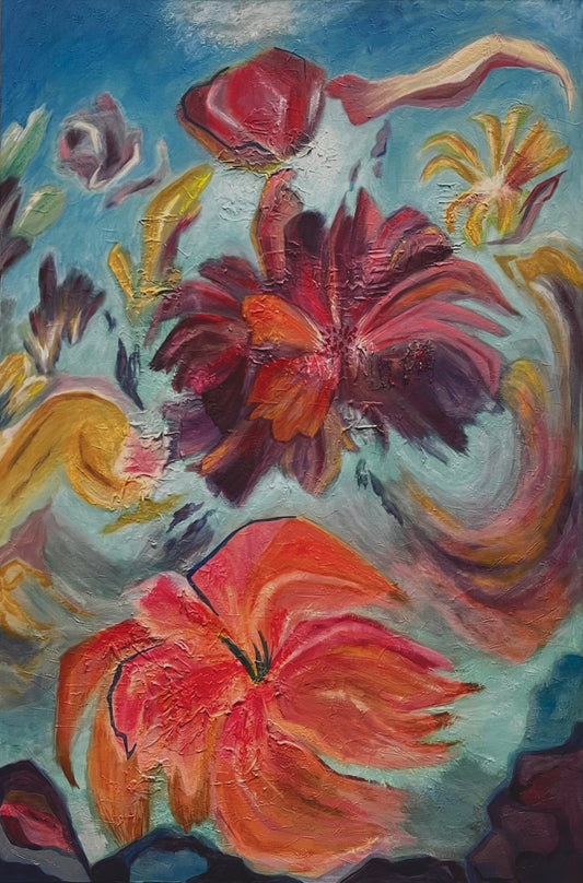 "Aphrodite’s Drift", Original Oil Painting (Framed)