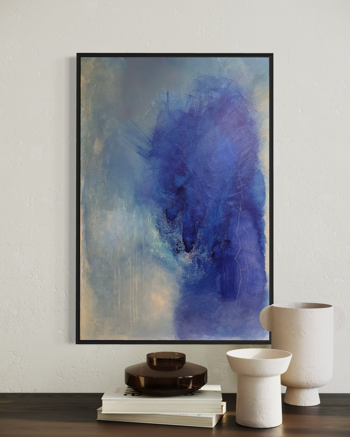 "Blue Radiance", Original Painting (Framed)