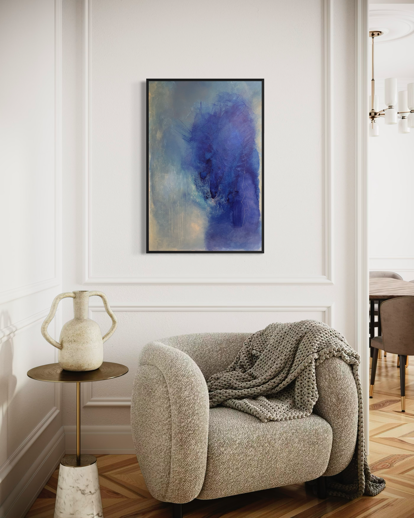 "Blue Radiance", Original Painting (Framed)
