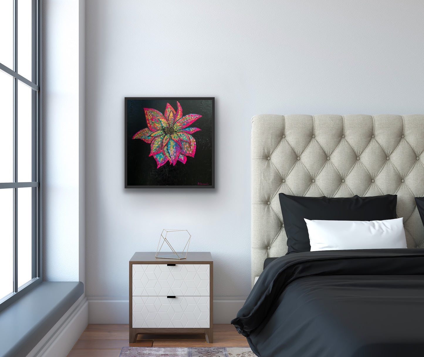 "Flore Petaloso", Original Painting (Framed)