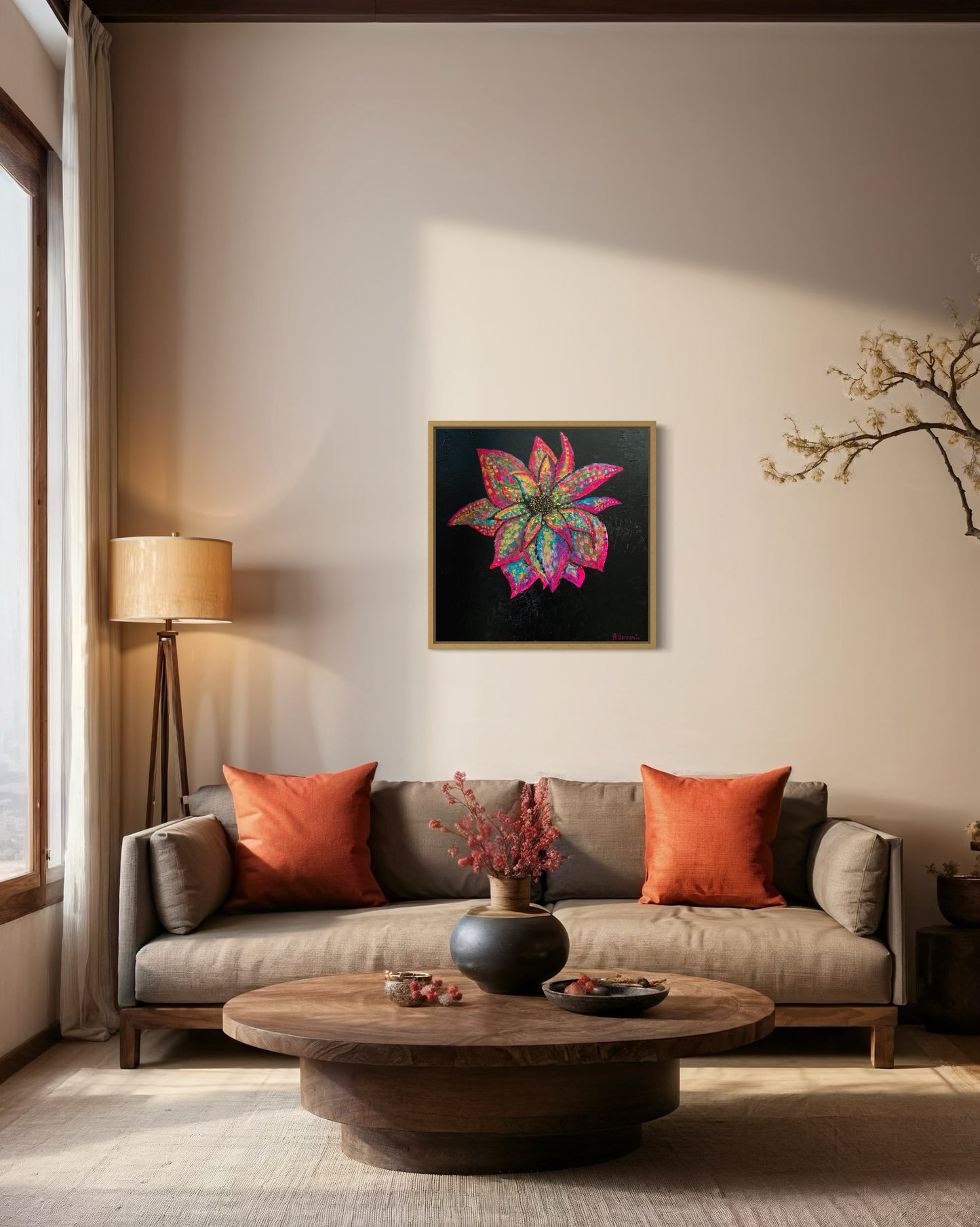 "Flore Petaloso", Original Painting (Framed)