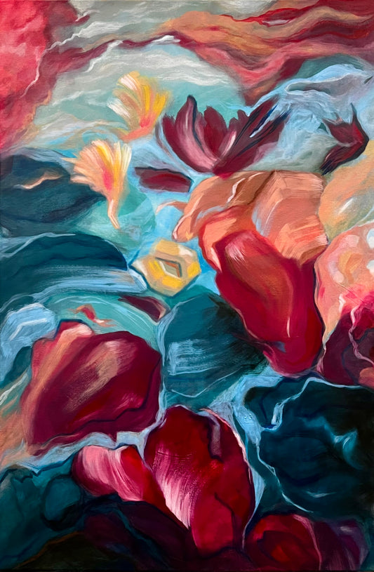 "Neptune's Lullaby", Original Oil Painting (Framed)