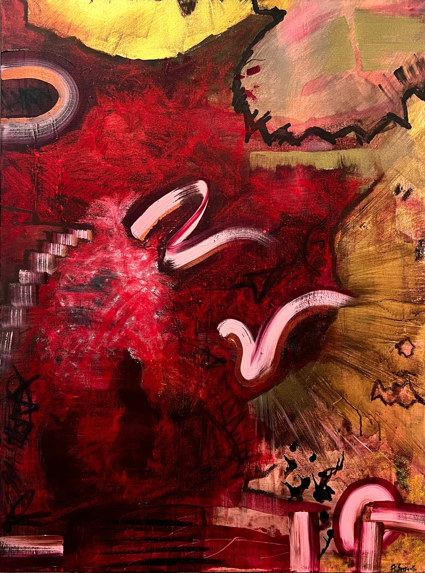 "The Ceremony of First Light", Original Painting (Framed)